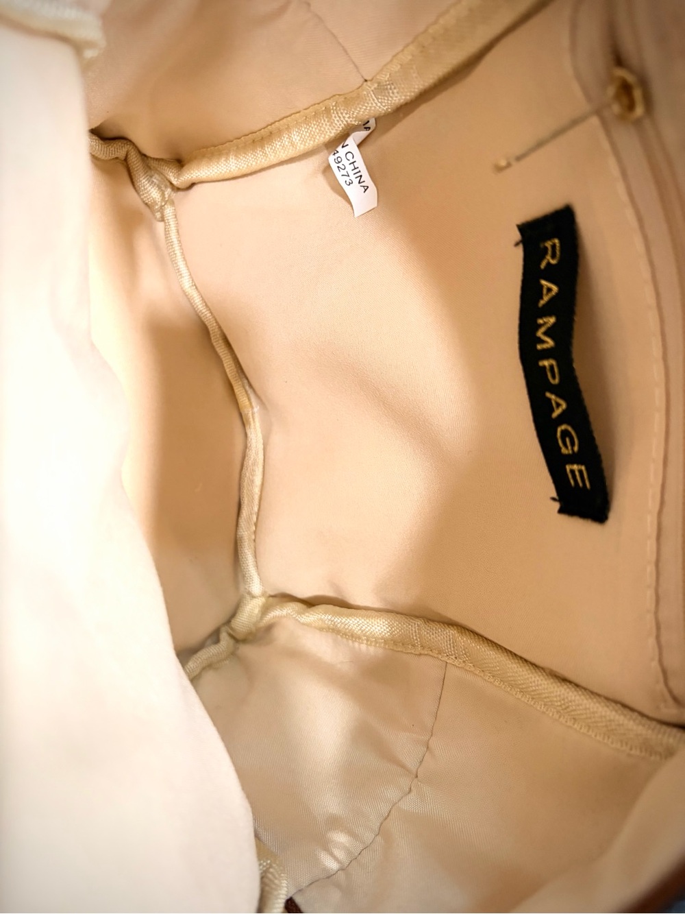 Rampage Chestnut Quilted Mini Backpack - Picture 3 of 3